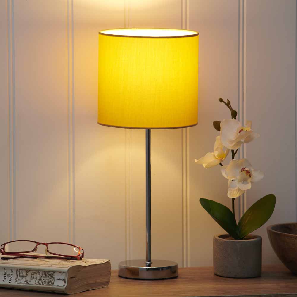 mustard yellow bedside lamp
